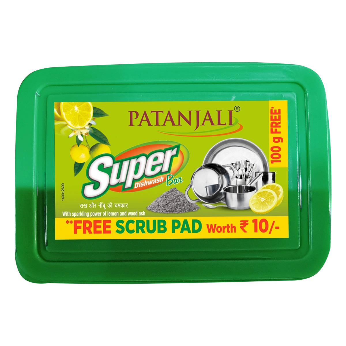 DISHWASH BAR-600G (500G+100G)+SCRUB PAD