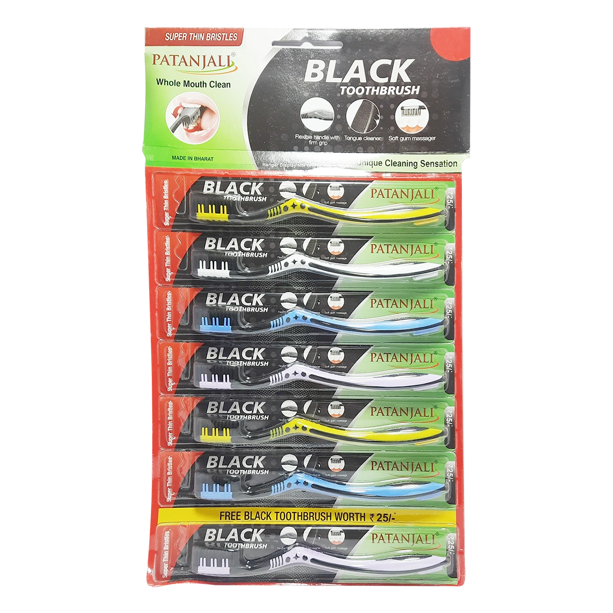 TOOTHBRUSH BLACK (HANGER) -T
