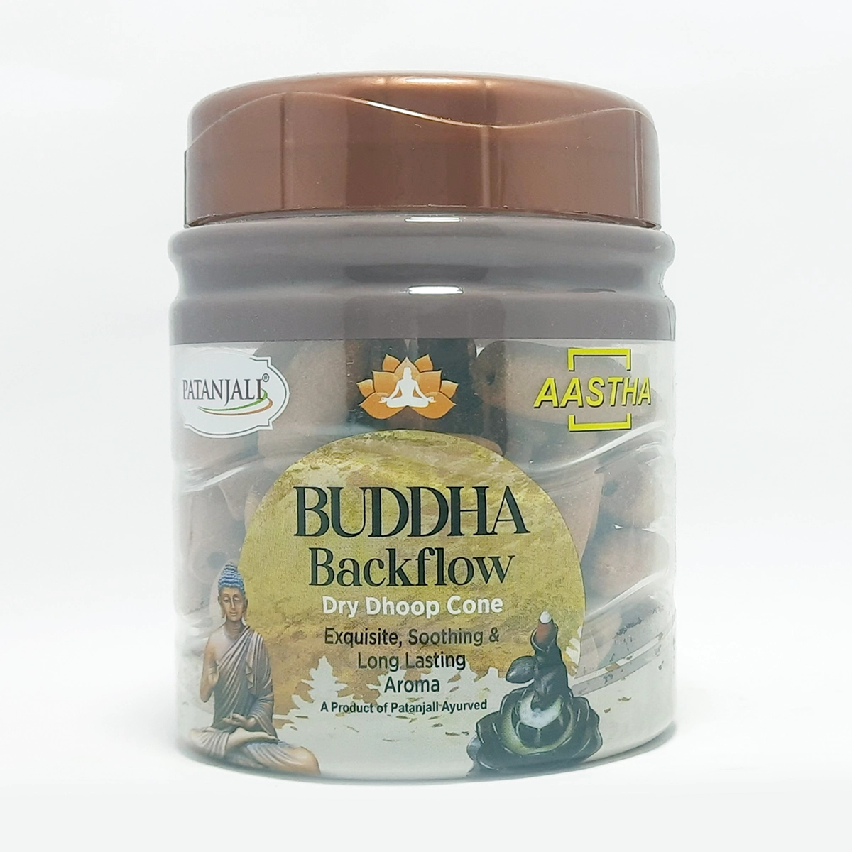AASTHA BACKFLOW DHOOP CONE BUDHA-160 GM