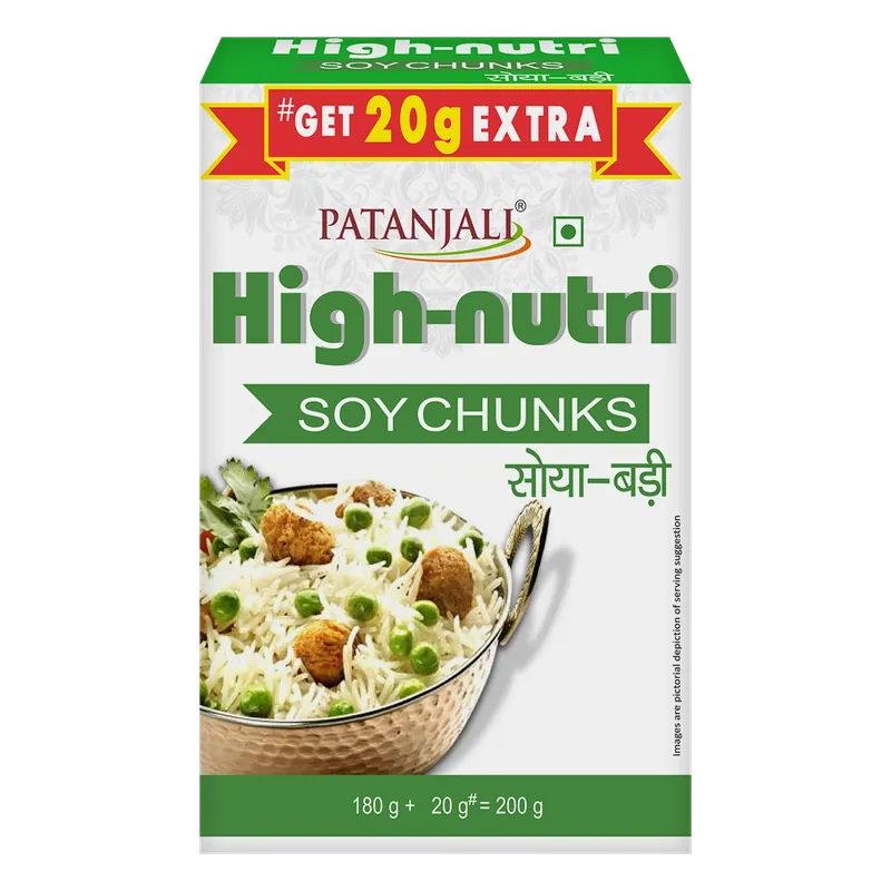 PATANJALI SOYA NUTRI CHUNKS 180 + 20 GM