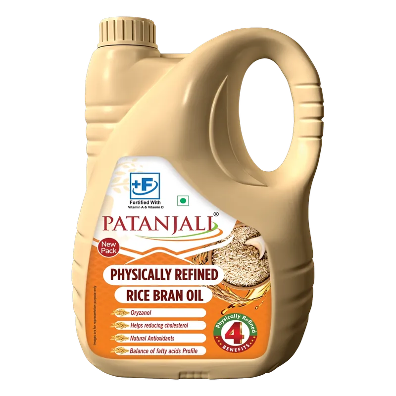 PATANJALI RICE BRAN OIL 5 L JAR LADLE
