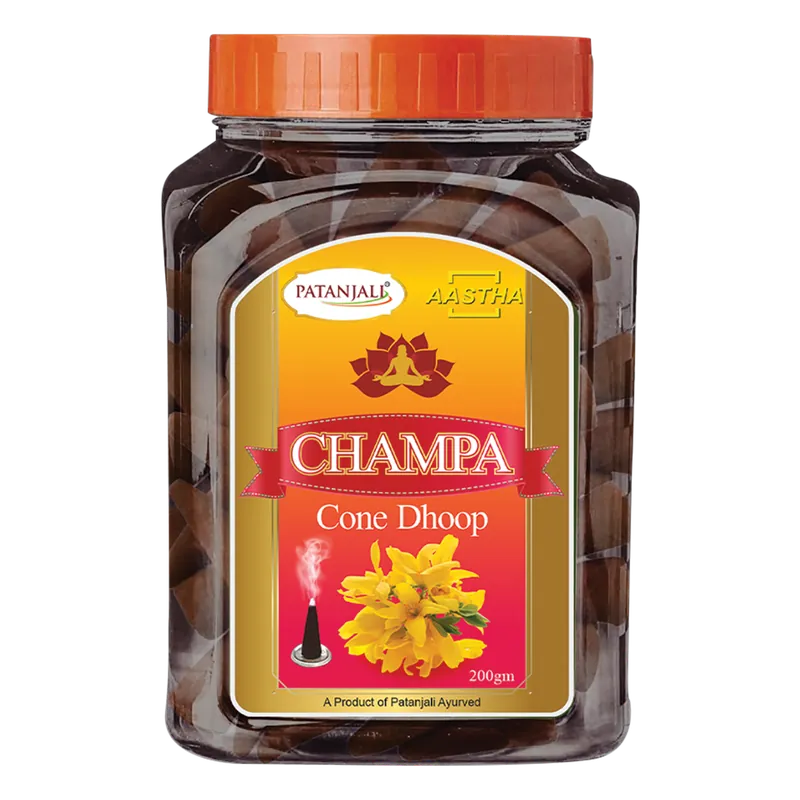 AASTHA CHAMPA CONE DHOOP - 200 GM