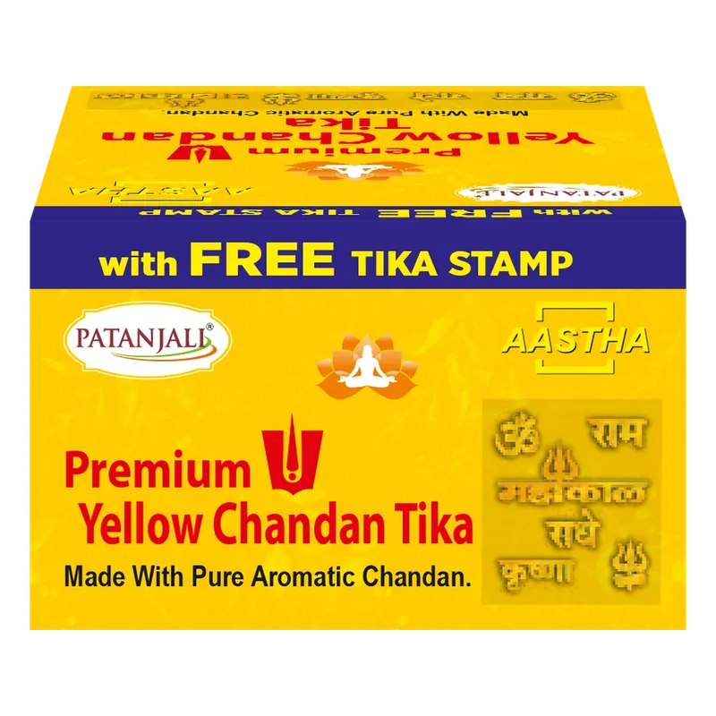 AASTHA YELLOW CHANDAN GEELA TIKA - 60 G
